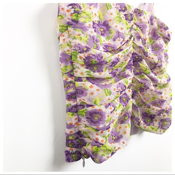 NWT Zara Bloggers Favorite Floral Ruched Spaghetti Strap Tank Top Size Small - Picture 10 of 16